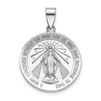 Round Miraculous Medal in Sterling Silver, 22mm - Sophia Jewelers