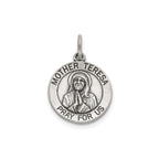 Antique Round Mother Teresa Medal in Sterling Silver - Sophia Jewelers