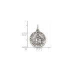 Our Lady of Mt. Carmel Medal in Sterling Silver, 14.5mm - Sophia Jewelers