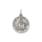 Our Lady of Mt. Carmel Medal in Sterling Silver, 14.5mm - Sophia Jewelers