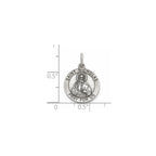 Antique Round St. Nicholas Medal in Sterling Silver - Sophia Jewelers