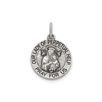 Antique Round Perpetual Help Medal in Sterling Silver - Sophia Jewelers