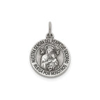 Antique Round Perpetual Help-Spanish Medal in Sterling Silver - Sophia Jewelers