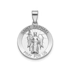 Round St. Raphael Medal in Sterling Silver, 18.25mm - Sophia Jewelers