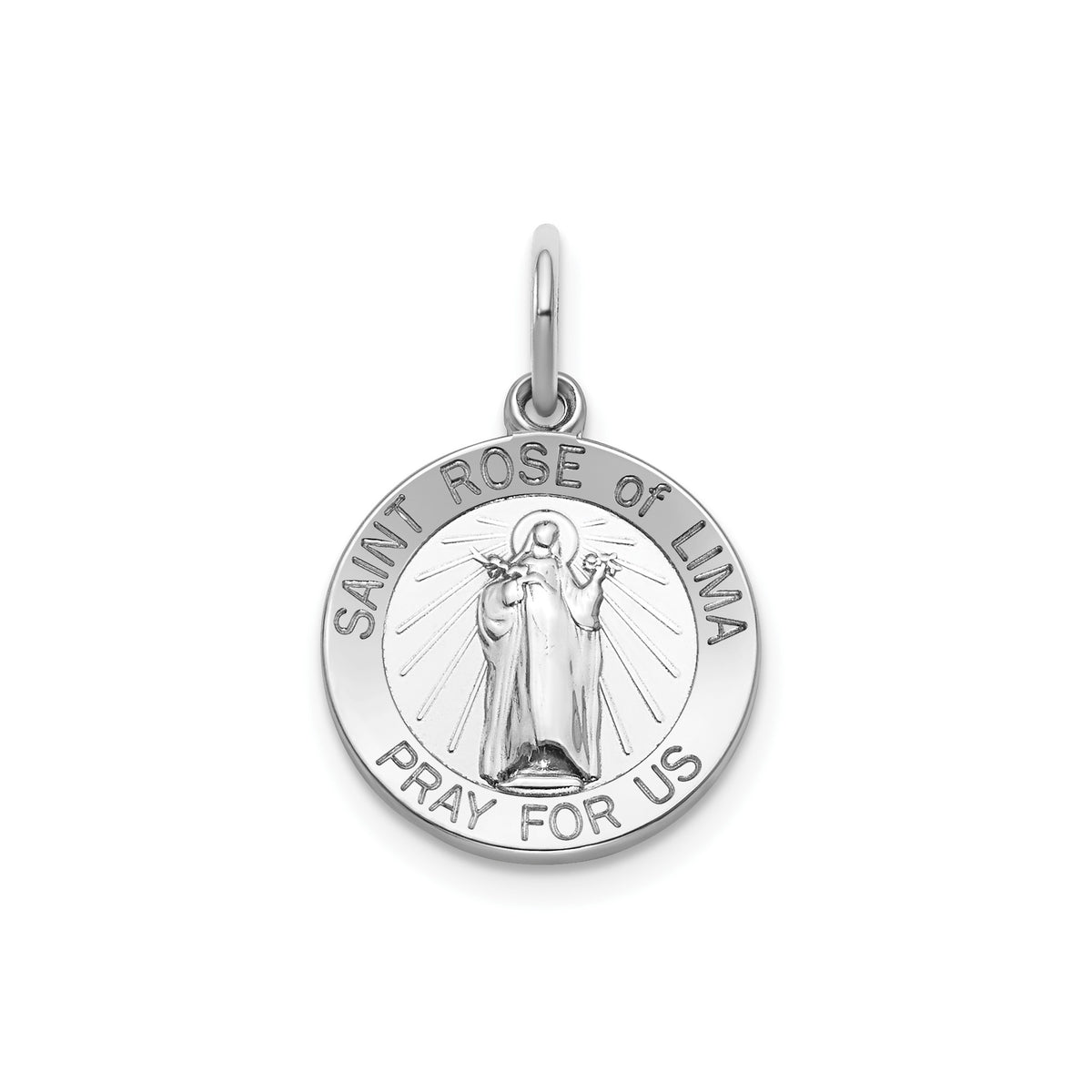 St. Rose of Lima Medal in Sterling Silver - Sophia Jewelers Main image