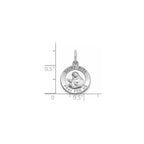 Round St. Rita Medal in Sterling Silver, 13.25mm - Sophia Jewelers
