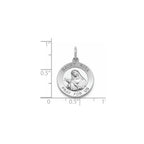Round St. Rita Medal in Sterling Silver, 16.25mm - Sophia Jewelers