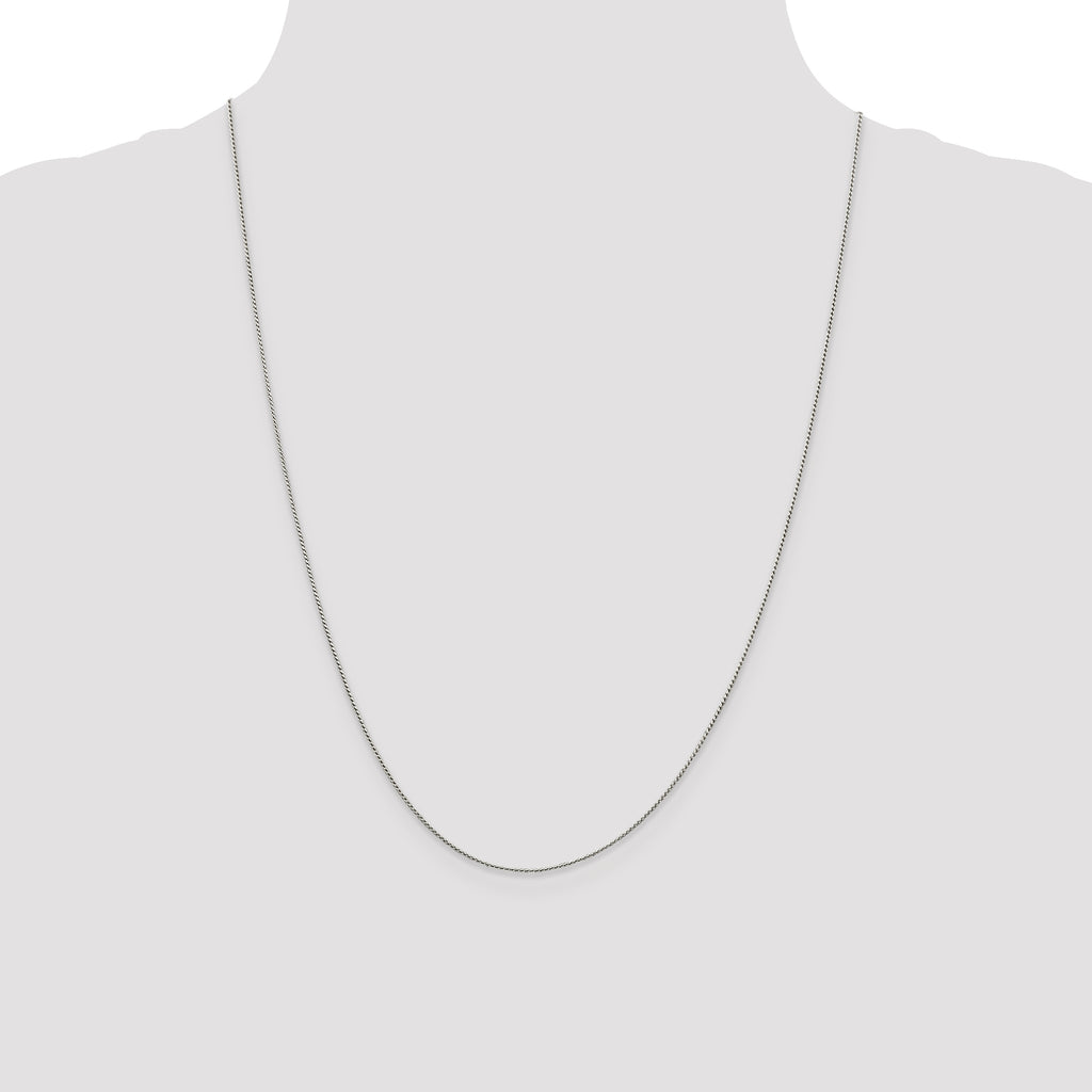 Sterling Silver .95mm Round Franco Chain