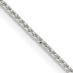 Sterling Silver .95mm Round Franco Chain With 2in Extension