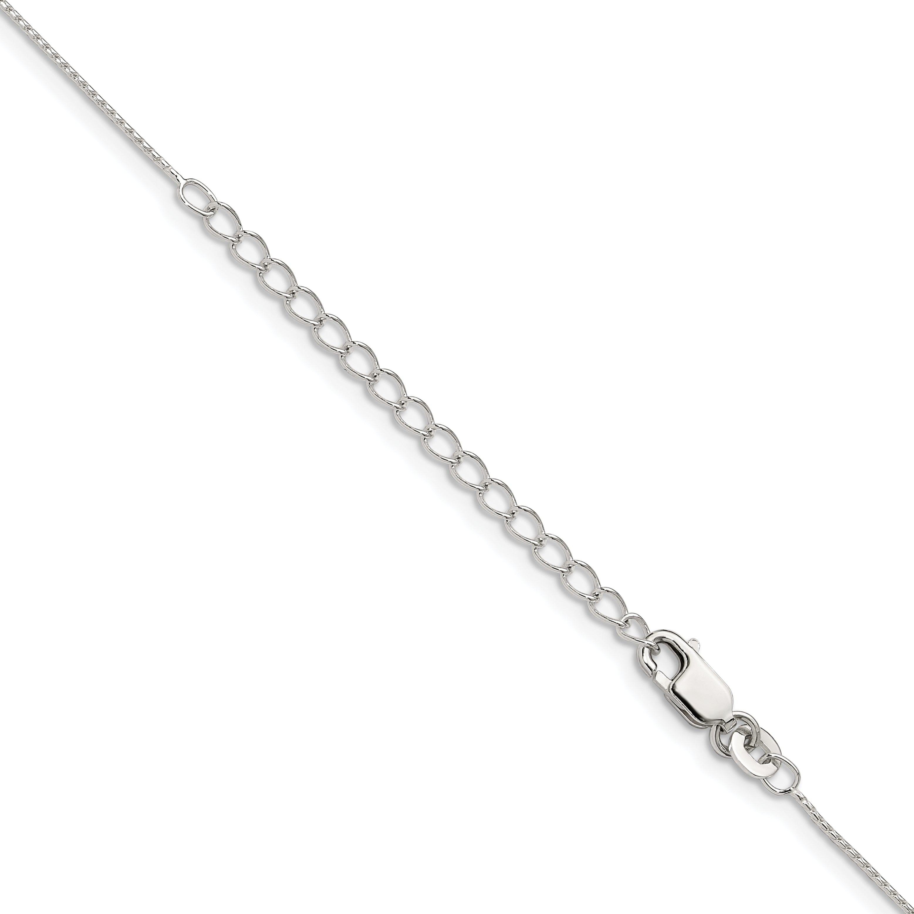 Sterling Silver .95mm Round Franco Chain With 2in Extension