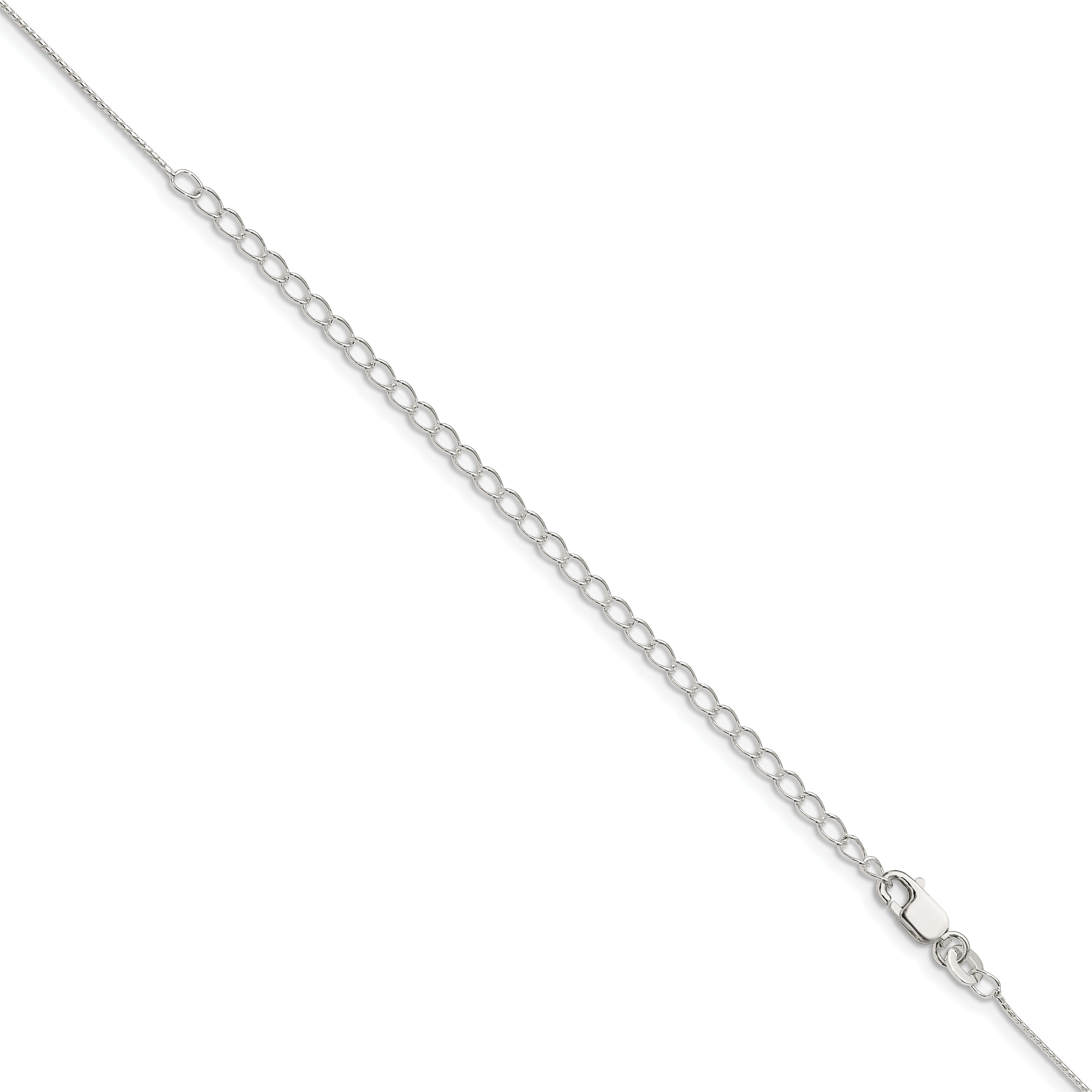 Sterling Silver .95mm Round Franco Chain With 2in Extension