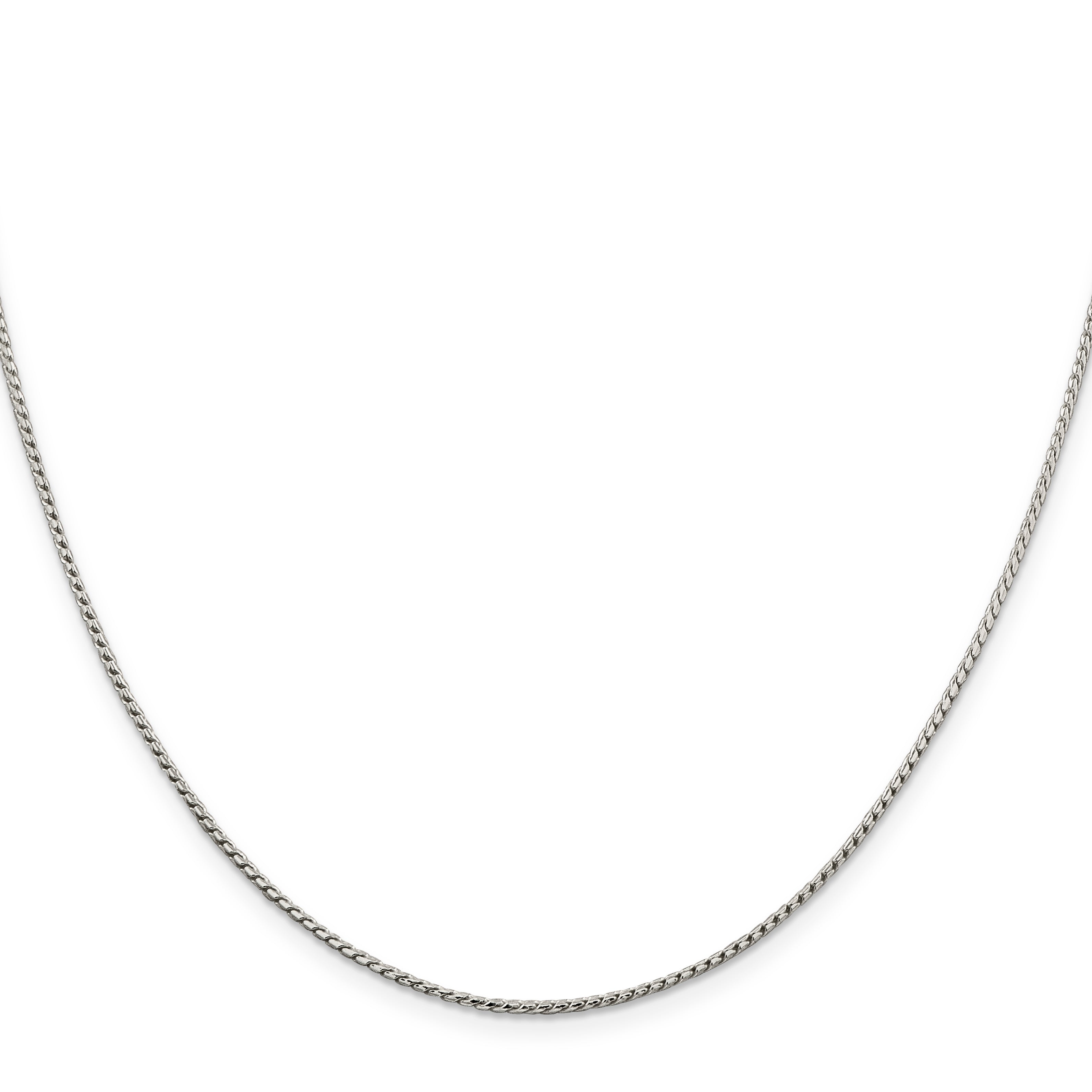 Round Franco Chain Necklace in Sterling Silver, 1.25mm Secondary image