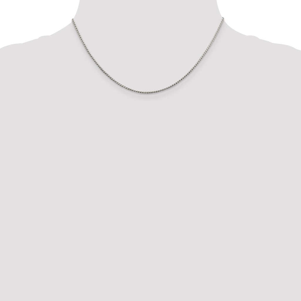 Sterling Silver 1.25mm Round Franco Chain