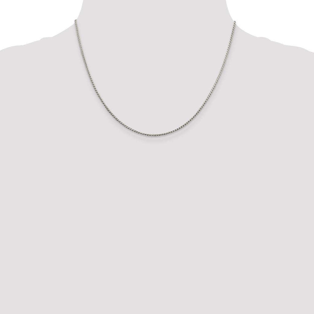 Sterling Silver 1.25mm Round Franco Chain