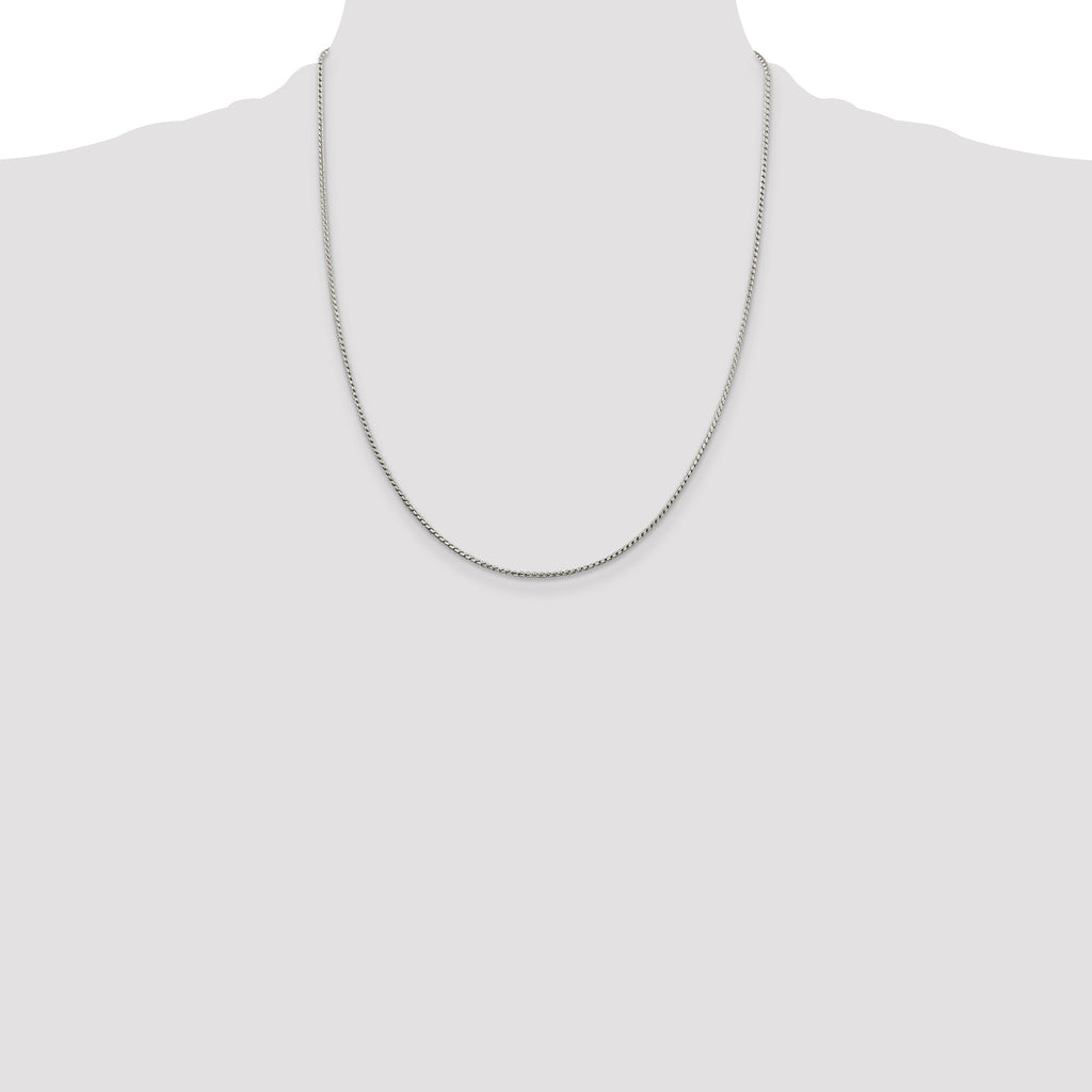 Sterling Silver 1.25mm Round Franco Chain