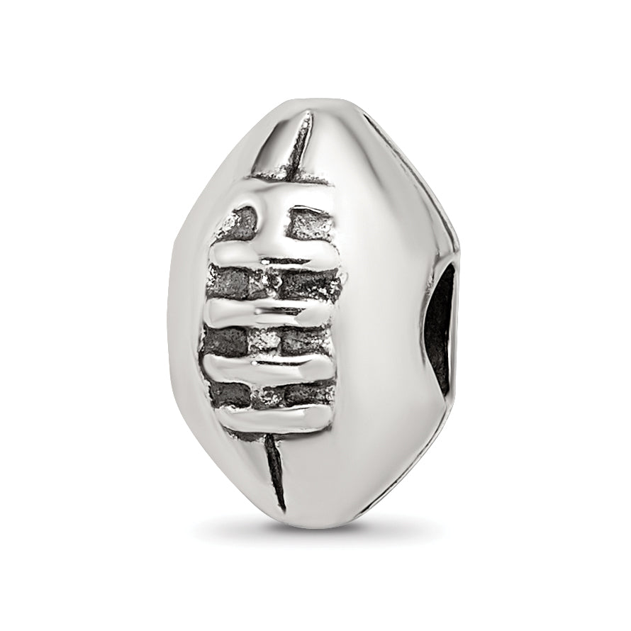 Sterling Silver Reflections Kids Football Bead Main image
