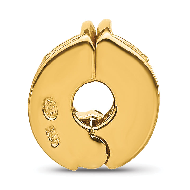 Sterling Silver Reflections Gold-plated Floral Hinged Clip Bead Secondary image