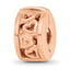 Sterling Silver Reflections Rose Gold-plated Hearts Clip Bead