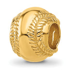 Sterling Silver Reflections Gold-plated Baseball Bead