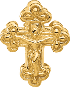 Sterling Silver Reflections Gold-plated Budded Crucifix Bead