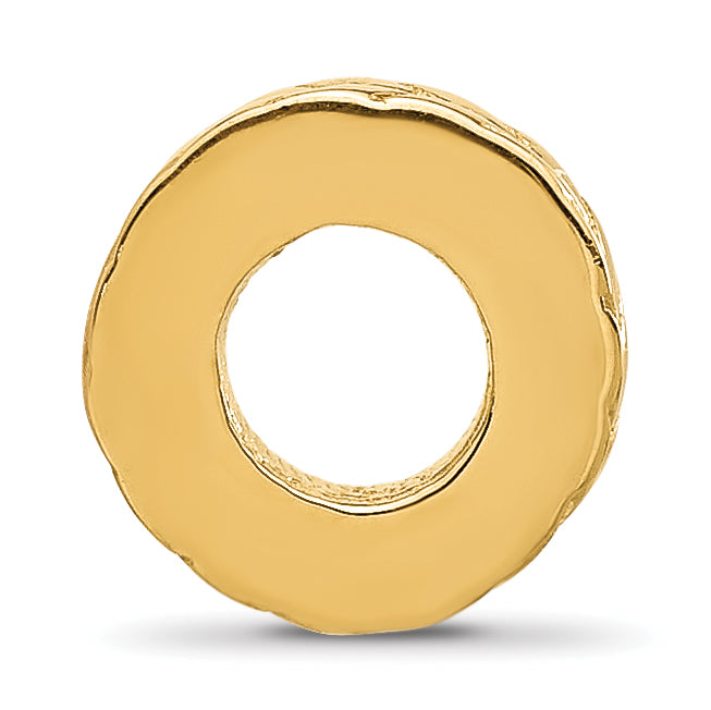 Sterling Silver Reflections Gold-plated Grooved Spacer Bead Secondary image