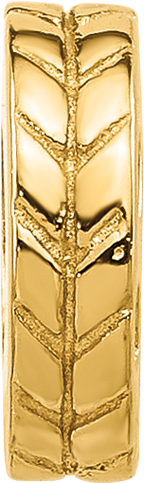 Sterling Silver Reflections Gold-plated Grooved Spacer Bead