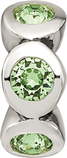 Sterling Silver Reflections August Preciosa Crystal Birthstone Bead