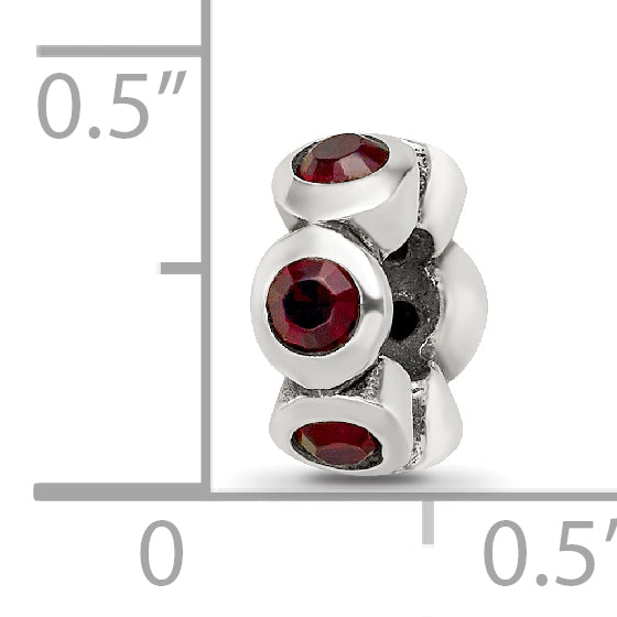 Sterling Silver Reflections January Preciosa Crystal Birthstone Bead