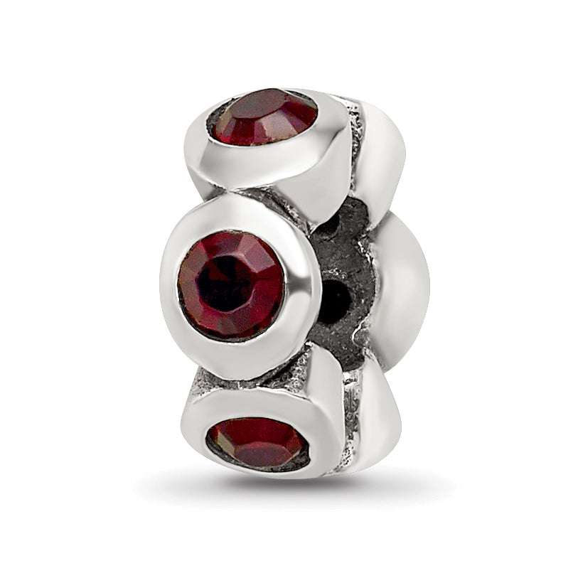 Sterling Silver Reflections January Preciosa Crystal Birthstone Bead Main image