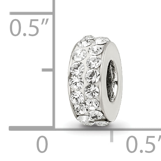 Sterling Silver Reflections April Double Row Preciosa Crystal Bead