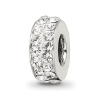 Sterling Silver Reflections April Double Row Preciosa Crystal Bead