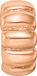 Sterling Silver Reflections Rose Gold-plated Scalloped Spacer Bead