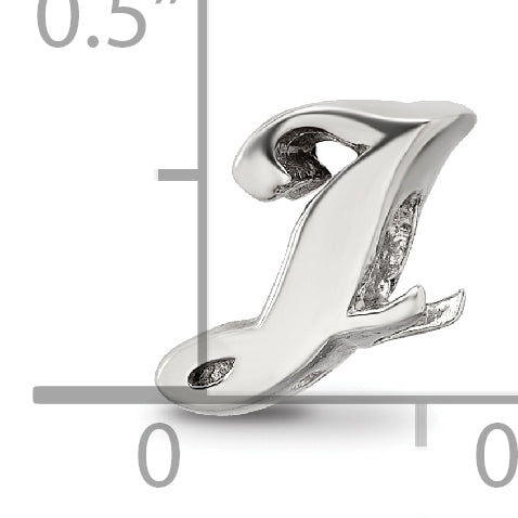 Sterling Silver Reflections Letter J Script Bead