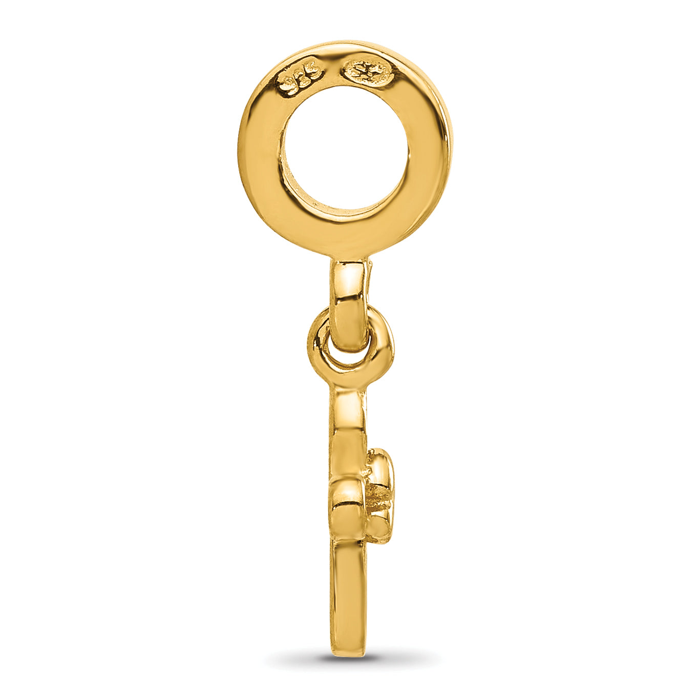 Sterling Silver Reflections Gold-plated Dove Cross Dangle Bead Secondary image