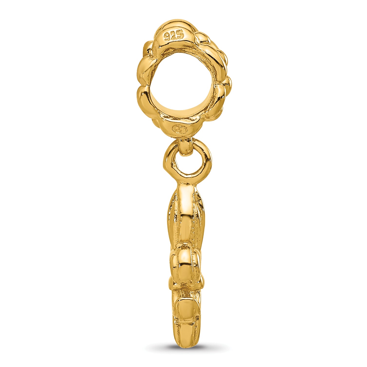 Sterling Silver Reflections Gold-plated Fleur De Lis Dangle Bead Secondary image