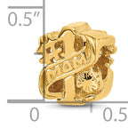 Sterling Silver Reflections Gold-plated Number 1 Mom Floral Bead