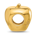 Sterling Silver Reflections Gold-plated Number 1 Teacher Apple Bead