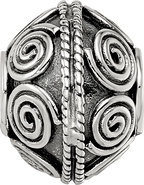 Sterling Silver Reflections Decorative Bali Bead