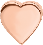 Sterling Silver Reflections Rose Gold-plated Polished Heart Bead