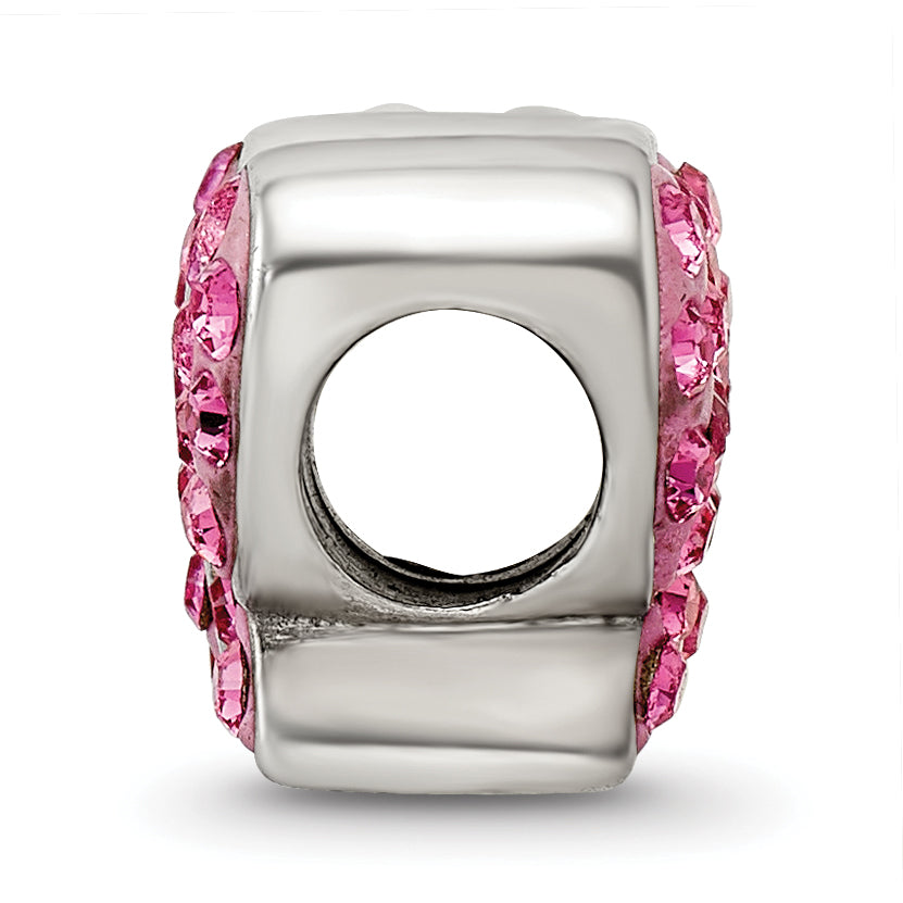 Sterling Silver Reflections Pink Preciosa Crystal Butterfly Bead Secondary image