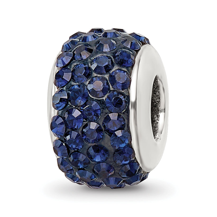 Sterling Silver Reflections Dark Blue/Navy Full Preciosa Crystal Bead Main image