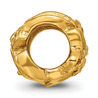 Sterling Silver Gold-plated Reflections Plumeria Floral Bead