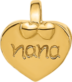 Sterling Silver Reflections Gold-plated Heart Nana Bead