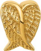 Sterling Silver Reflections Gold-plated Angel Wings Bead