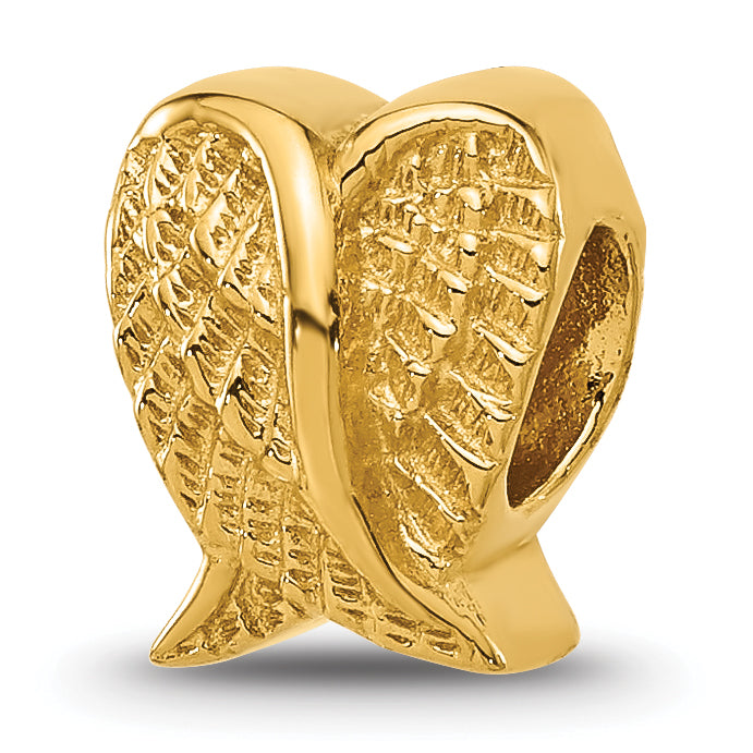 Sterling Silver Reflections Gold-plated Angel Wings Bead Main image