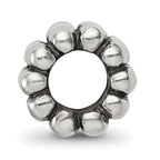 Sterling Silver 925 Polished Bali Bead with Solid Casted Design