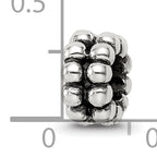 Sterling Silver 925 Polished Bali Bead with Solid Casted Design