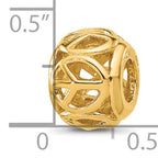 Sterling Silver Reflections Gold-plated Peace Signs Bead