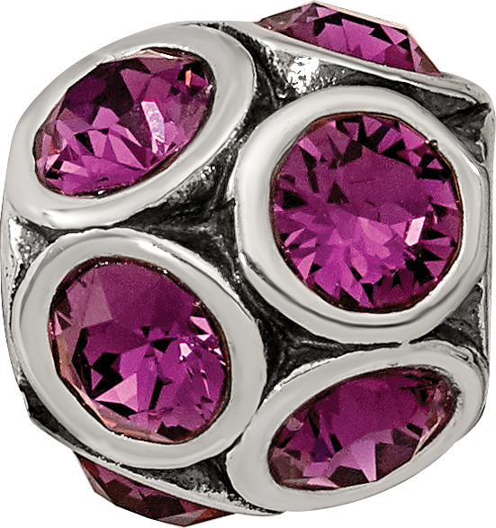 Sterling Silver Reflections February Preciosa Crystal Bead