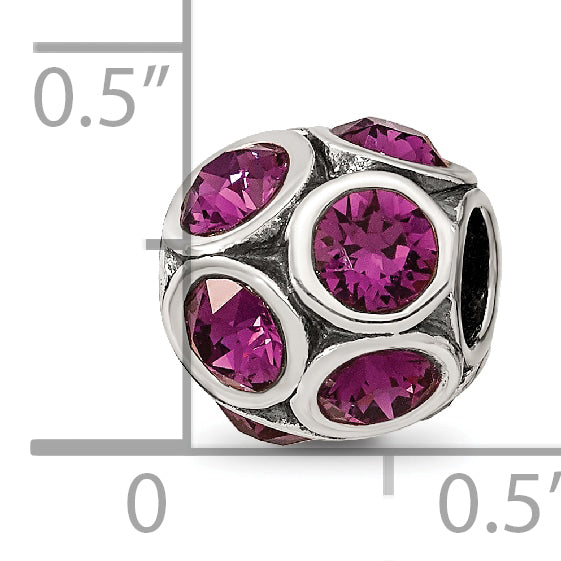 Sterling Silver Reflections February Preciosa Crystal Bead
